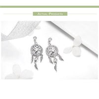 'Tree of Life Dream Catcher' CZ & Sterling Silver Earrings - Sterling Silver Earrings - Allora Jade