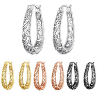 'Vintage Vine' Sterling Silver Hoop Earrings - Sterling Silver Earrings - Allora Jade