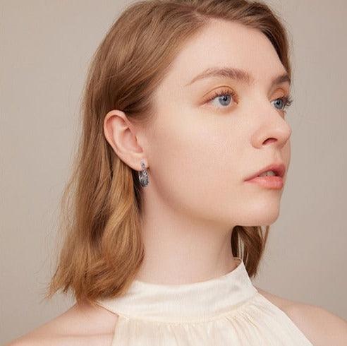 'Vintage Vine' Sterling Silver Hoop Earrings - Sterling Silver Earrings - Allora Jade