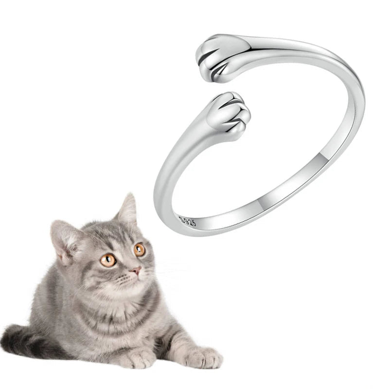 'Fur Baby Hug' Sterling Silver Ring | ALLORA JADE