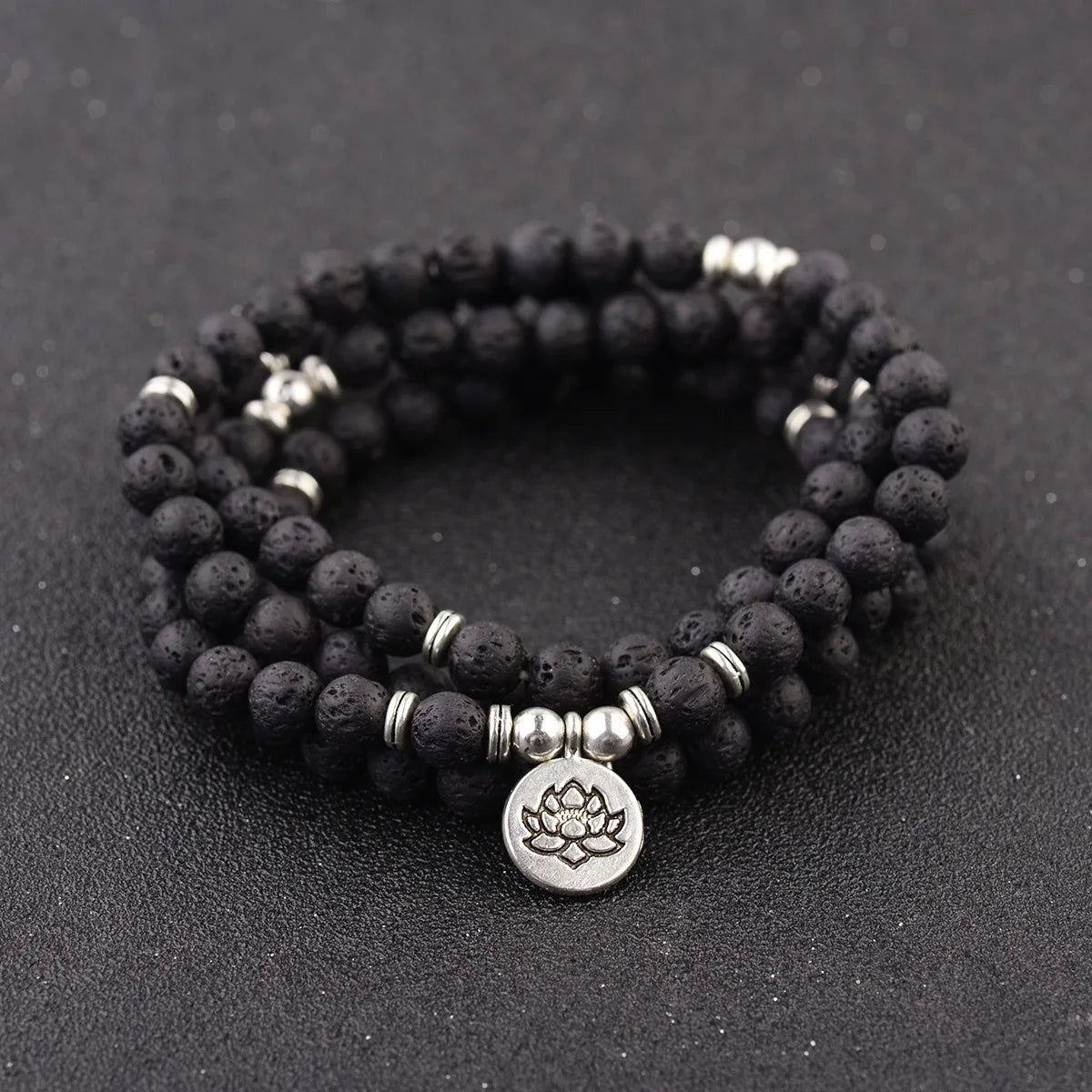 Lava Rock Lava Stone Mala Lava Rock 108 Mala Beads Meditation