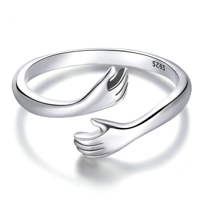 Hug ring shop sterling silver