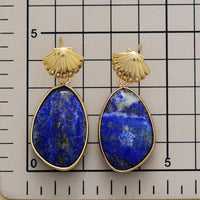 'Shells' Amethyst Drop Earrings - Womens Earrings Crystal Earrings - Allora Jade
