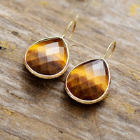 Tiger’s Eye Radiance Teardrop Earrings for everyday style and confidence - Allora Jade