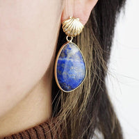 'Shells' Amethyst Drop Earrings - Womens Earrings Crystal Earrings - Allora Jade