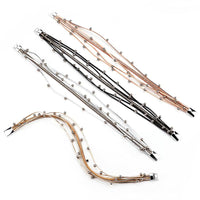 'Dhindha' Rhinestones & Beads Wrap Bracelet - black - Womens Bracelets - Allora Jade