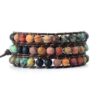 Jasper & Onyx Wrap Bracelet - Womens Bracelets Crystal Bracelet - Allora Jade
