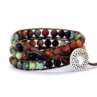 Jasper & Onyx Wrap Bracelet - Womens Bracelets Crystal Bracelet - Allora Jade