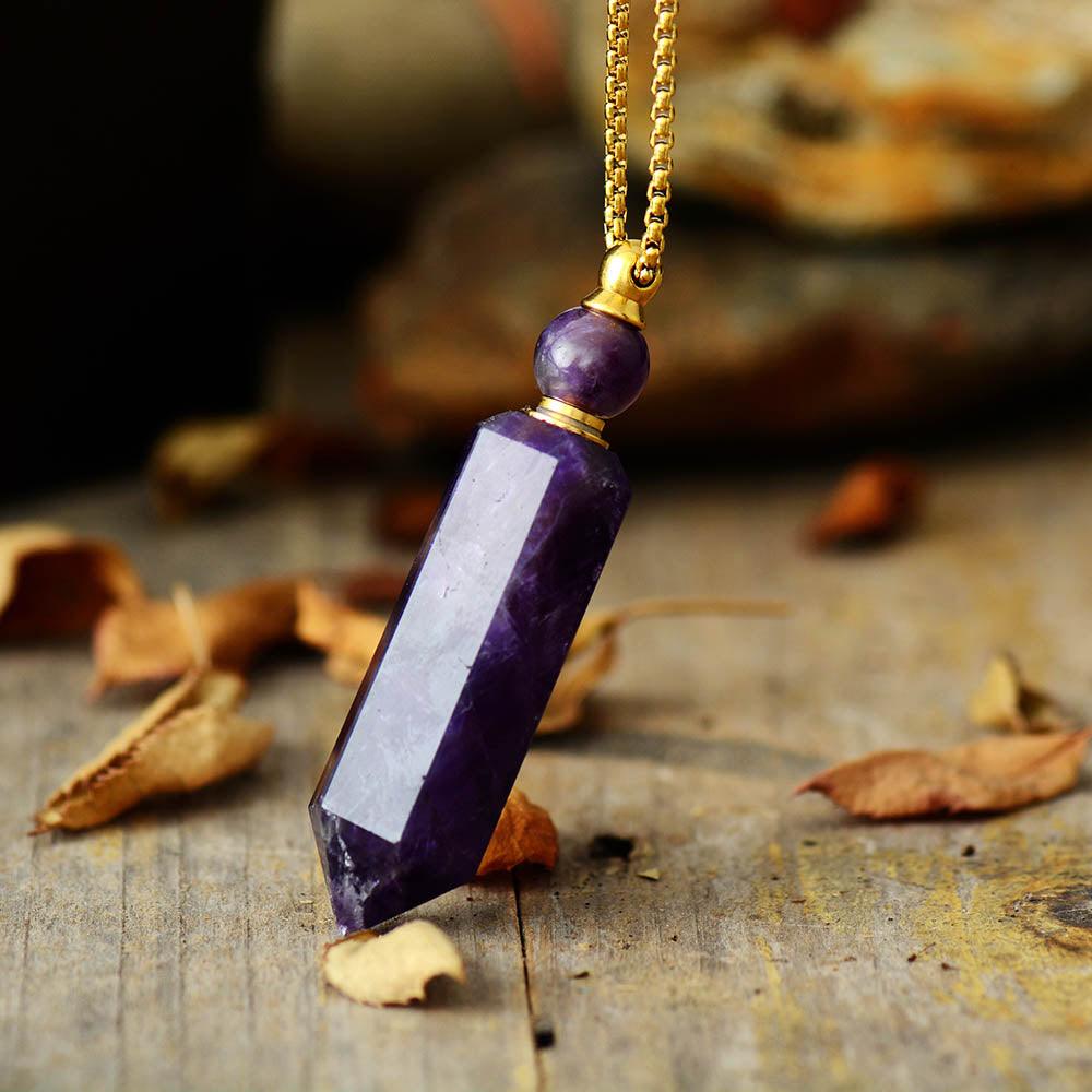 Essential oil shop crystal necklace