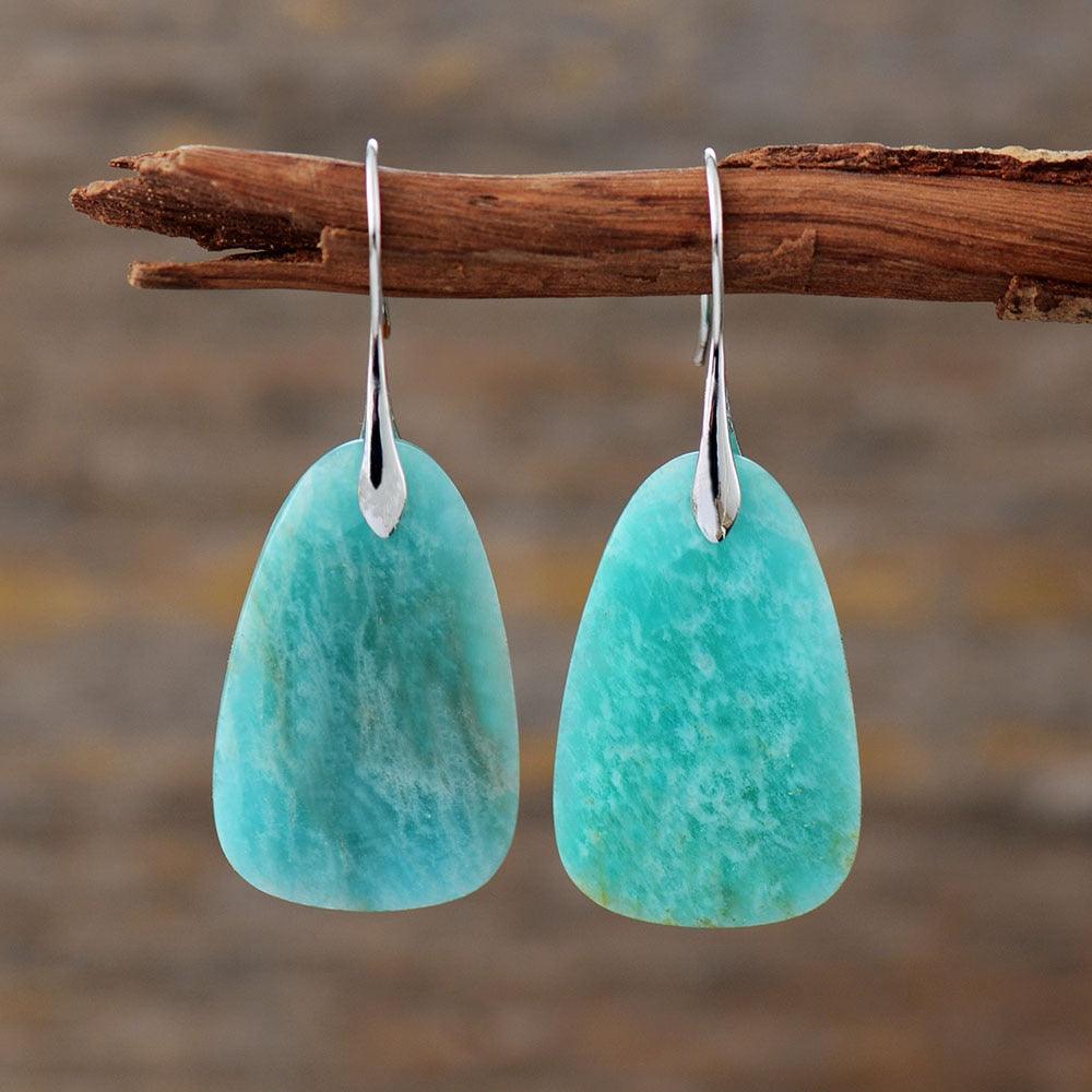 Amazonite Drop Earrings Women s Crystal Jewellery ALLORA JADE Allora Jade