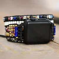 Lava Stone, Labradorite & Jasper Apple Watch Band - Womens Crystal Watch Bands - Allora Jade