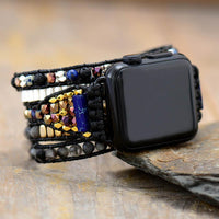 Lava Stone, Labradorite & Jasper Apple Watch Band - Womens Crystal Watch Bands - Allora Jade