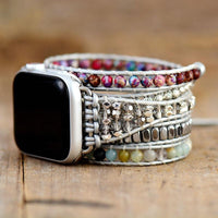 Amazonite & Jasper Apple Watch Band - Womens Crystal Watch Bands - Allora Jade