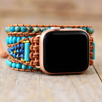 Turquoise & Jasper Beads Apple Watch Band - Womens Crystal Watch Bands - Allora Jade