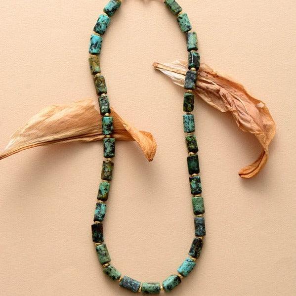 Turquoise stone shop choker necklace