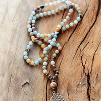 'Angel Wing' Amazonite, Picasso Jasper & Pyrite Necklace - 2 variations - Womens Necklaces Crystal Necklace - Allora Jade
