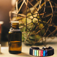 7 Chakras Lava Stone and Jasper Beads Cuff Bracelet | ALLORA JADE