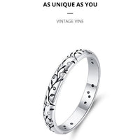 'Vintage Vines' Sterling Silver Ring - Sterling Silver Rings - Allora Jade