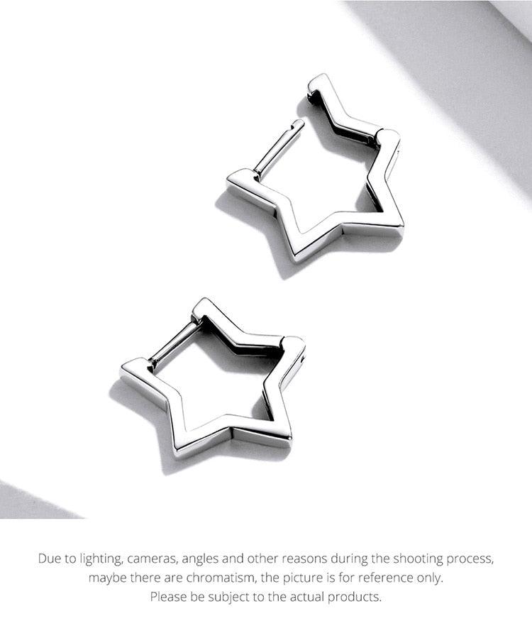 'Starlike' Sterling Silver Hoop Earrings - Sterling Silver Earrings - Allora Jade