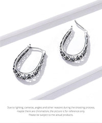 'Vintage Vine' Sterling Silver Hoop Earrings - Sterling Silver Earrings - Allora Jade