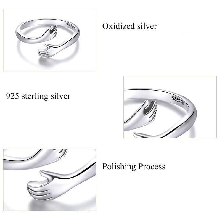 'Loving Hug' Sterling Silver Ring - Allora Jade