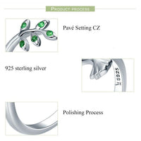 'Hummingbird' CZ and Sterling Silver Ring - Allora Jade