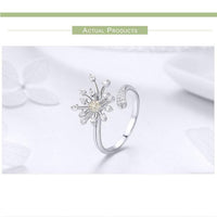 'Dandelion Love' CZ and Sterling Silver Ring - Allora Jade