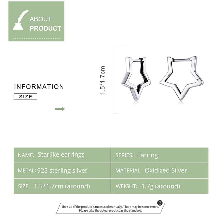 'Starlike' 925 Sterling Silver Earrings - Allora Jade