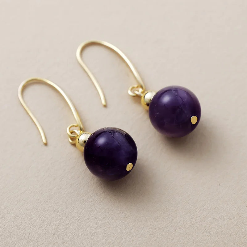 'Grace' Earrings - Amethyst | ALLORA JADE