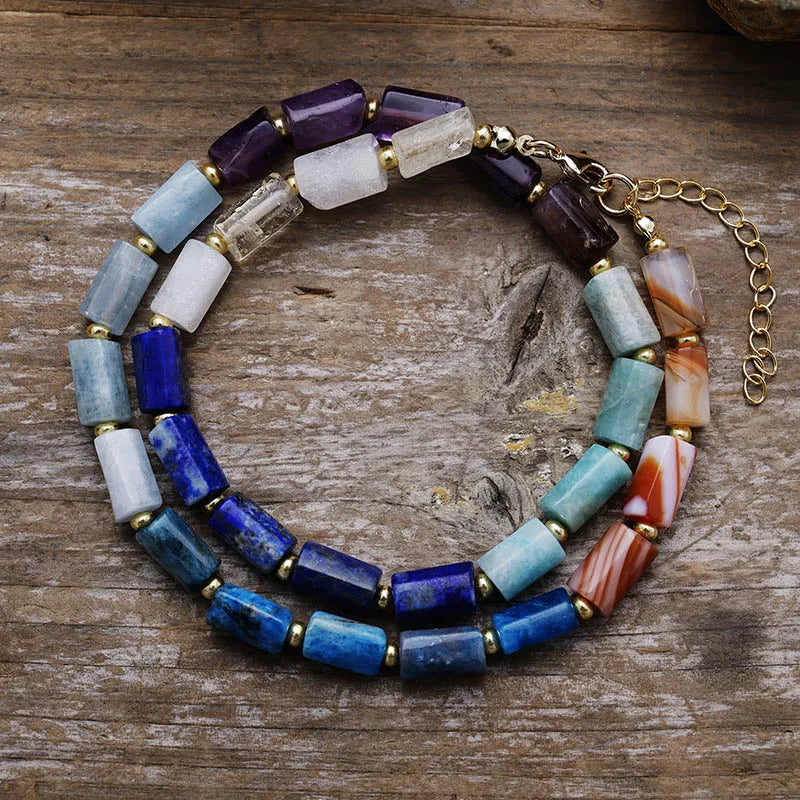 'Maranirra' Chakra Mix Necklace | ALLORA JADE
