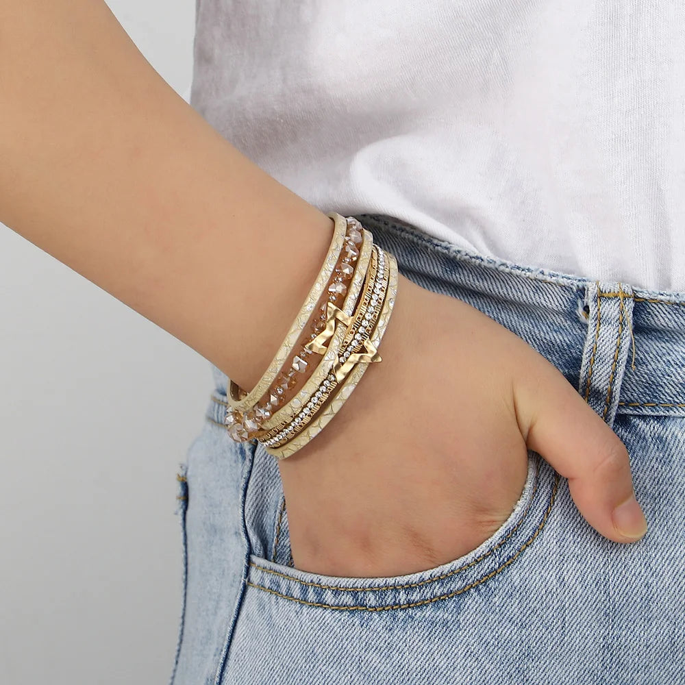 'Jiemba' Star Charm Cuff Bracelet - gold - women's bracelet | ALLORA JADE