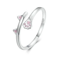 'Ears and Paw' Sterling Silver Ring | ALLORA JADE
