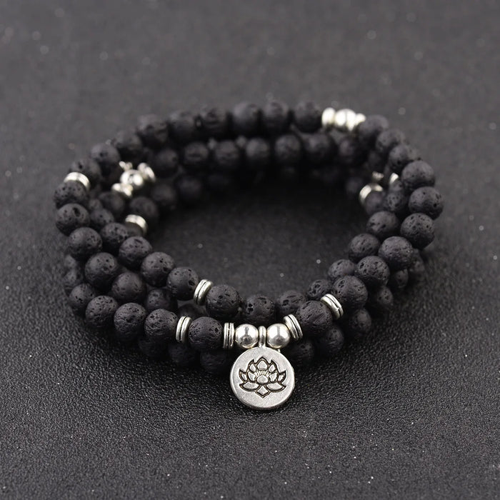 Lava Rock 108 Mala Beads - ALLORA JADE
