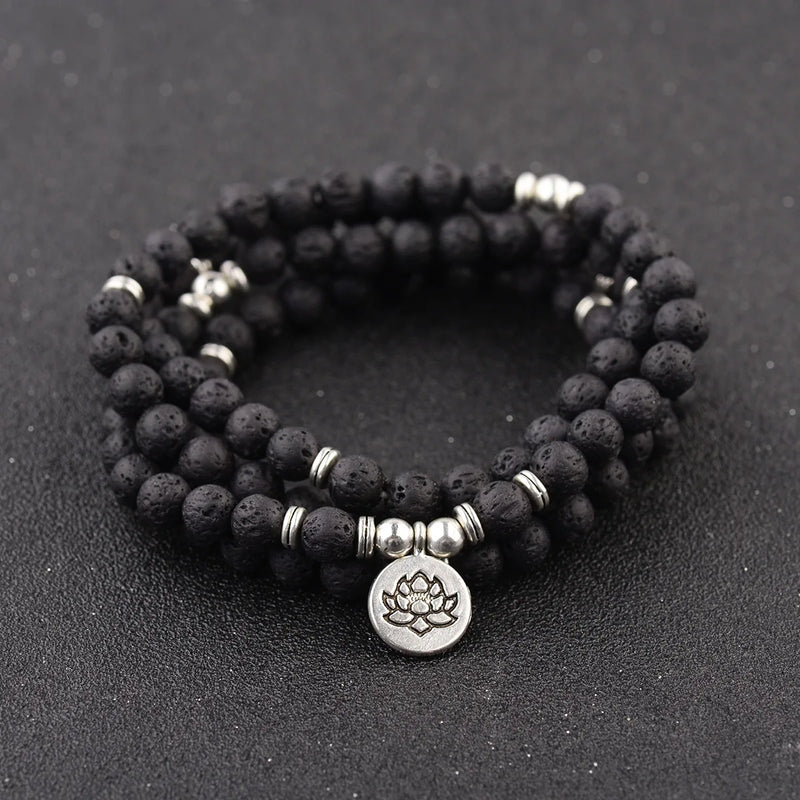 Lava Rock 108 Mala Beads - ALLORA JADE