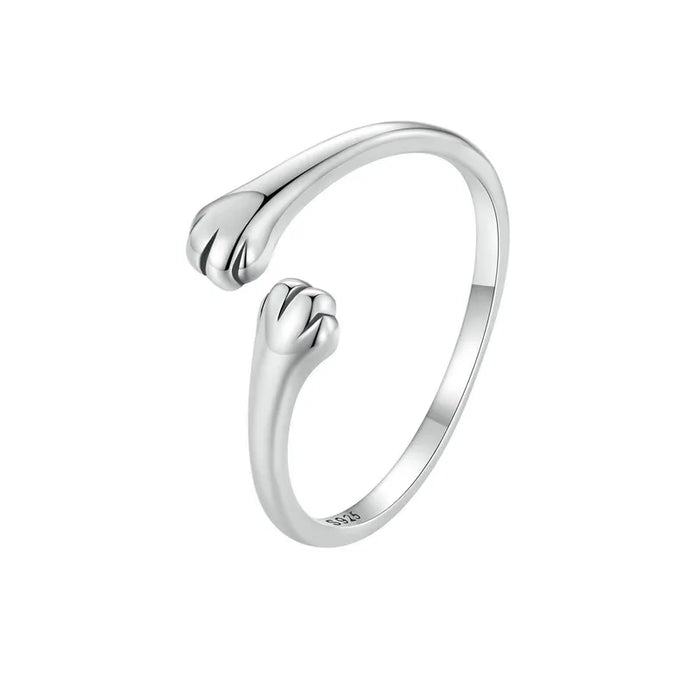 'Fur Baby Hug' Sterling Silver Ring | ALLORA JADE