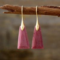 'Wiluray' Rhodonite Earrings - gold | ALLORA JADE