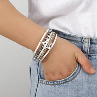 'Jiemba' Star Charm Cuff Bracelet - white - women's bracelet | ALLORA JADE