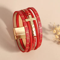 'Cross' Charm Cuff Bracelet - red - women's bracelet | ALLORA JADE