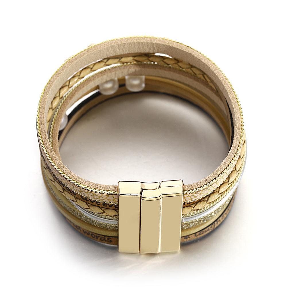 'Inspired Heart' Charm Cuff Bracelet - rose gold - Womens Bracelets - Allora Jade