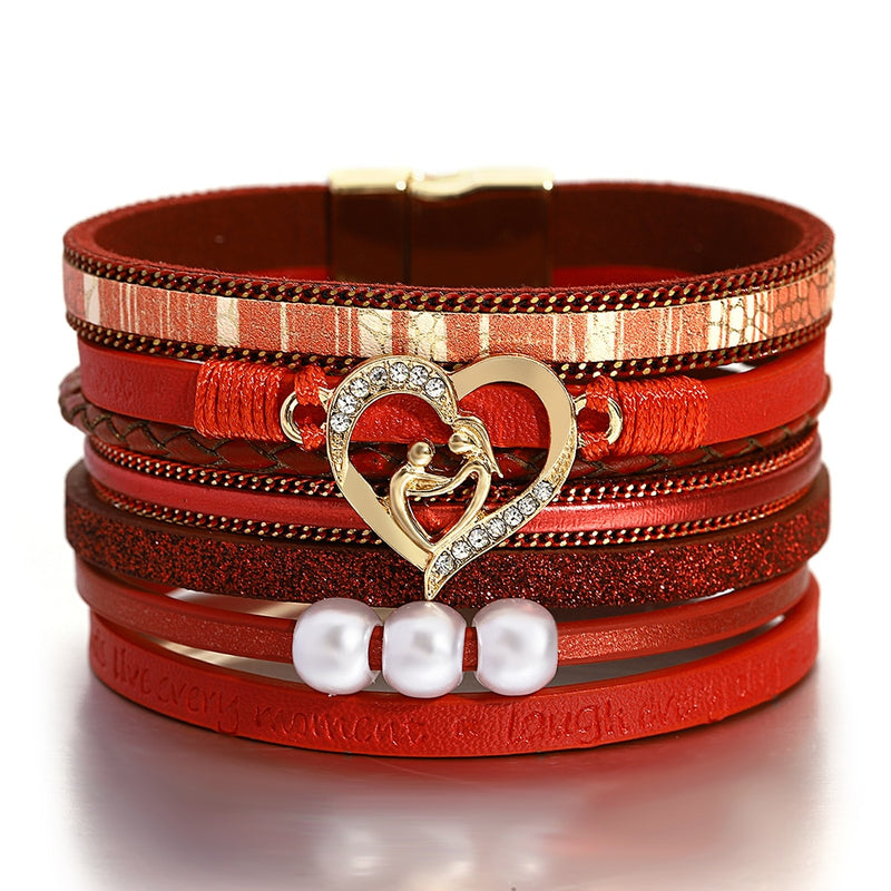 'Inspired Heart' Charm Cuff Bracelet | Allora Jade