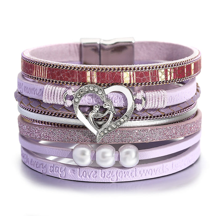 'Inspired Heart' Charm Cuff Bracelet | Allora Jade