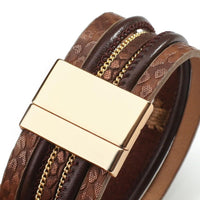 'Cross' Charm Cuff Bracelet - brown - Womens Bracelets - Allora Jade