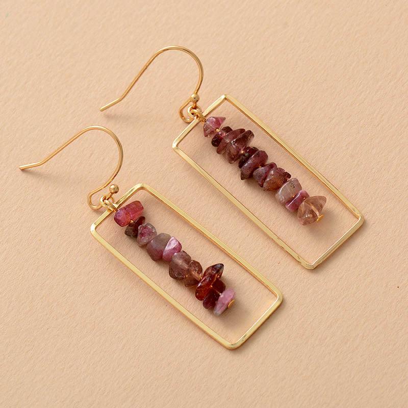 'Tatali' Red Agate Dangle Earrings - Womens Earrings Crystal Earrings - Allora Jade