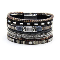 'Nunkeri' Cuff Bracelet - black - Womens Bracelets - Allora Jade