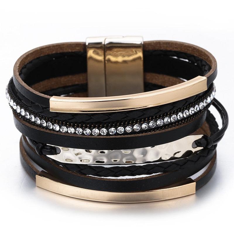 'Bunji' Cuff Bracelet - black - Womens Bracelets - Allora Jade