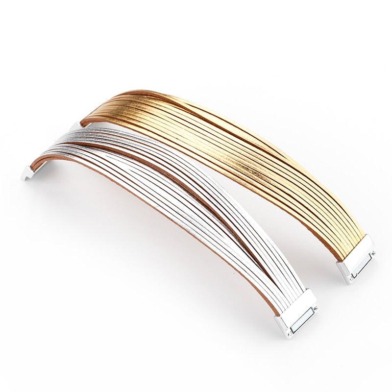 'Simple' Wide Cuff Bracelet - gold - Womens Bracelets - Allora Jade