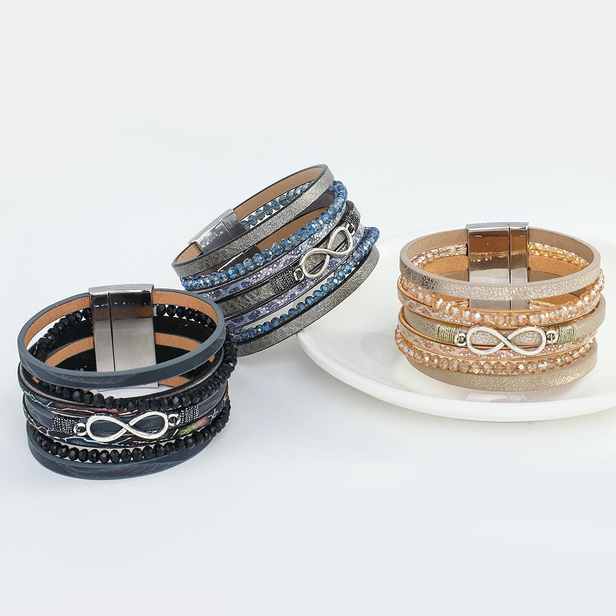 'Infinite' Charm Cuff Bracelet - silver | ALLORA JADE