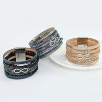 'Infinite' Charm Cuff Bracelet - black - Womens Bracelets - Allora Jade