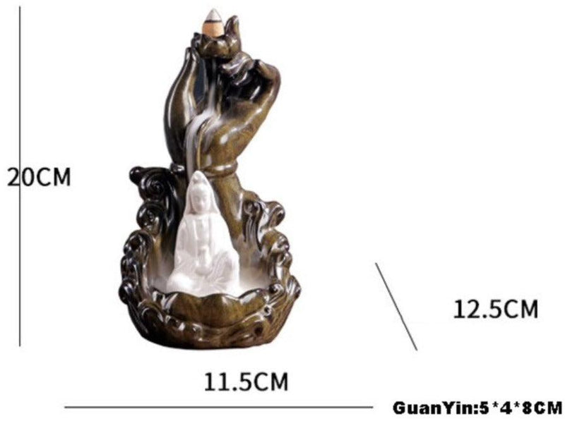 'Blessing Monk' Ceramic Incense Holder - Decor Incense Holder - Allora Jade