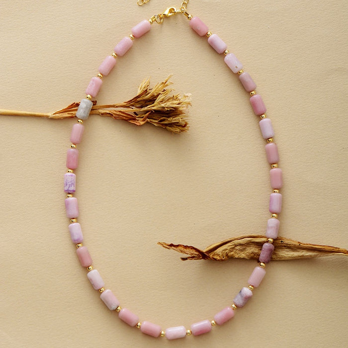 'Maranirra' Pink Opal Choker Necklace | Allora Jade
